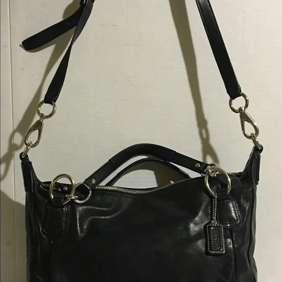 Authentic coach black leather handbag - Picture 3 of 8